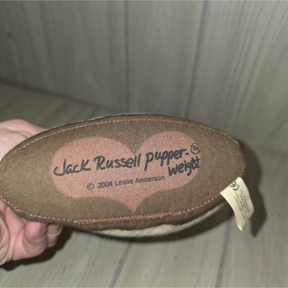 Vtg 2004 Jack Russell Pupper-Weight Dog Puppy Cloth Paper Weight Office Desk - Picture 2 of 5